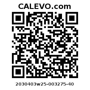 Calevo.com Preisschild 2030403w25-003275-40