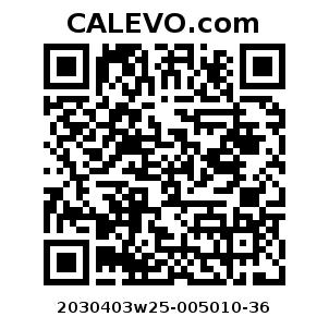Calevo.com Preisschild 2030403w25-005010-36