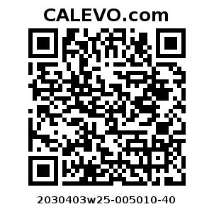Calevo.com Preisschild 2030403w25-005010-40