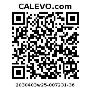 Calevo.com Preisschild 2030403w25-007231-36