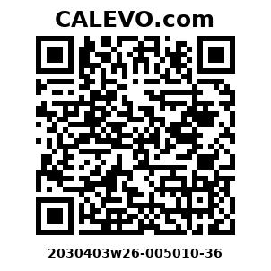 Calevo.com Preisschild 2030403w26-005010-36