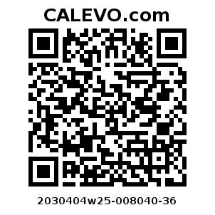 Calevo.com Preisschild 2030404w25-008040-36