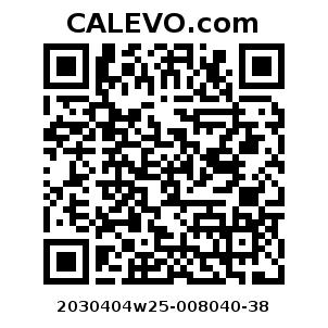 Calevo.com Preisschild 2030404w25-008040-38