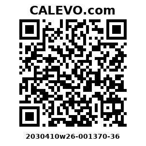 Calevo.com Preisschild 2030410w26-001370-36