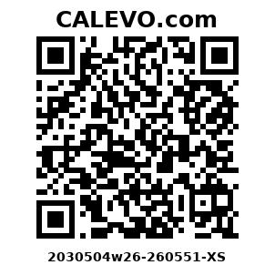 Calevo.com Preisschild 2030504w26-260551-XS