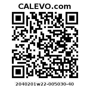 Calevo.com Preisschild 2040201w22-005030-40