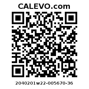 Calevo.com Preisschild 2040201w22-005670-36