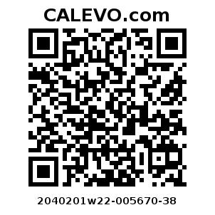 Calevo.com Preisschild 2040201w22-005670-38