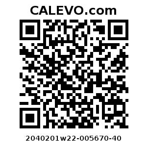 Calevo.com Preisschild 2040201w22-005670-40