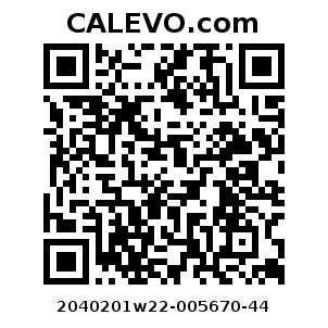 Calevo.com pricetag 2040201w22-005670-44