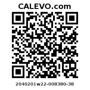 Calevo.com Preisschild 2040201w22-008380-38