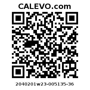 Calevo.com pricetag 2040201w23-005135-36