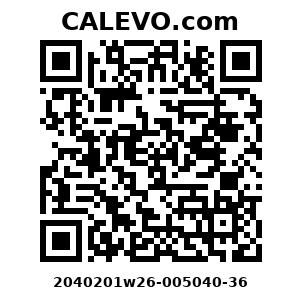 Calevo.com Preisschild 2040201w26-005040-36