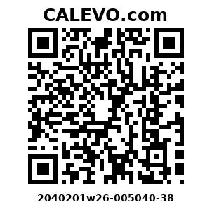 Calevo.com Preisschild 2040201w26-005040-38