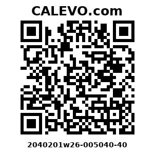 Calevo.com Preisschild 2040201w26-005040-40