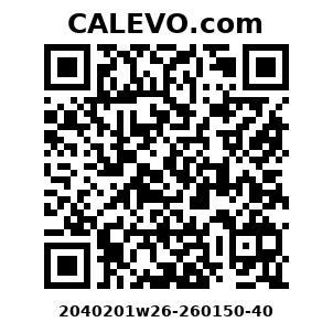Calevo.com Preisschild 2040201w26-260150-40