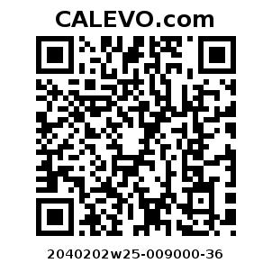Calevo.com Preisschild 2040202w25-009000-36