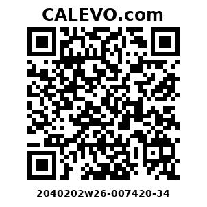 Calevo.com Preisschild 2040202w26-007420-34