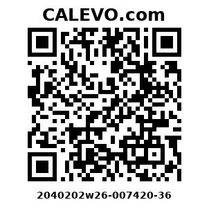 Calevo.com Preisschild 2040202w26-007420-36