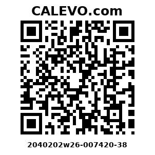 Calevo.com Preisschild 2040202w26-007420-38