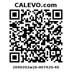 Calevo.com Preisschild 2040202w26-007420-40