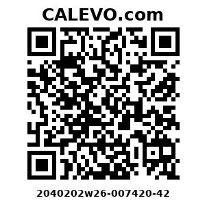 Calevo.com Preisschild 2040202w26-007420-42