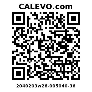 Calevo.com Preisschild 2040203w26-005040-36