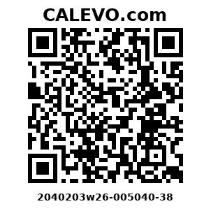 Calevo.com Preisschild 2040203w26-005040-38