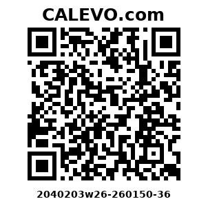 Calevo.com Preisschild 2040203w26-260150-36