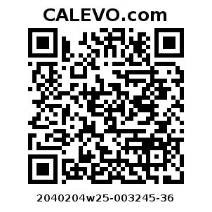 Calevo.com Preisschild 2040204w25-003245-36