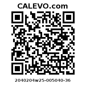 Calevo.com Preisschild 2040204w25-005040-36