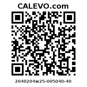 Calevo.com Preisschild 2040204w25-005040-40