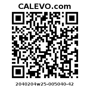 Calevo.com Preisschild 2040204w25-005040-42