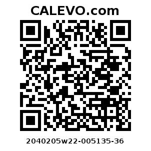 Calevo.com Preisschild 2040205w22-005135-36