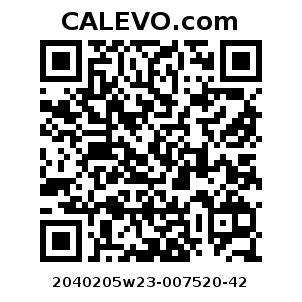 Calevo.com pricetag 2040205w23-007520-42