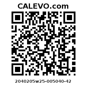 Calevo.com Preisschild 2040205w25-005040-42