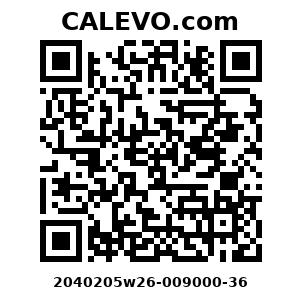 Calevo.com Preisschild 2040205w26-009000-36