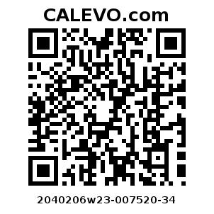 Calevo.com Preisschild 2040206w23-007520-34