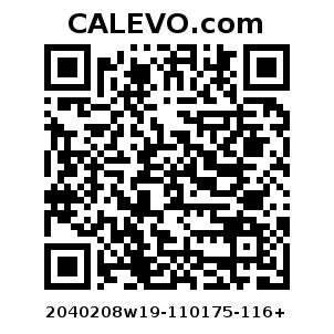 Calevo.com pricetag 2040208w19-110175-116+