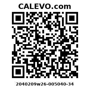 Calevo.com Preisschild 2040209w26-005040-34