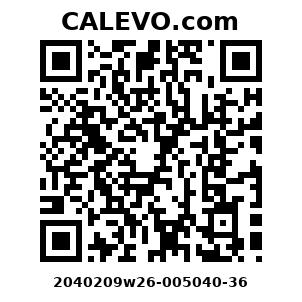 Calevo.com Preisschild 2040209w26-005040-36
