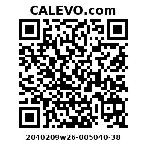 Calevo.com Preisschild 2040209w26-005040-38