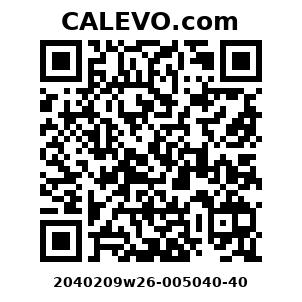 Calevo.com Preisschild 2040209w26-005040-40