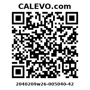 Calevo.com Preisschild 2040209w26-005040-42