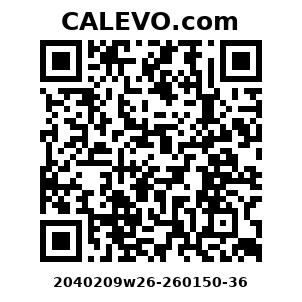 Calevo.com Preisschild 2040209w26-260150-36