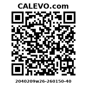 Calevo.com Preisschild 2040209w26-260150-40