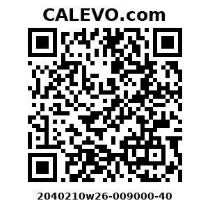Calevo.com Preisschild 2040210w26-009000-40