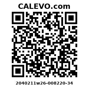Calevo.com Preisschild 2040211w26-008220-34