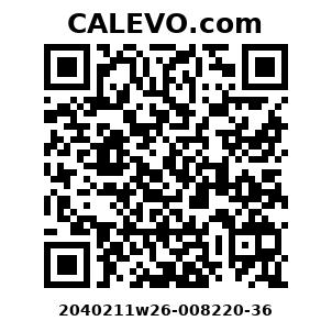 Calevo.com Preisschild 2040211w26-008220-36