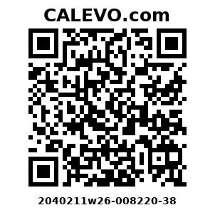 Calevo.com Preisschild 2040211w26-008220-38